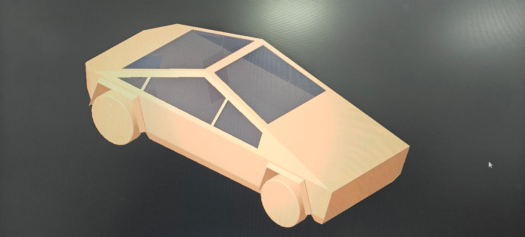 Tesla Cybertruck wooden car