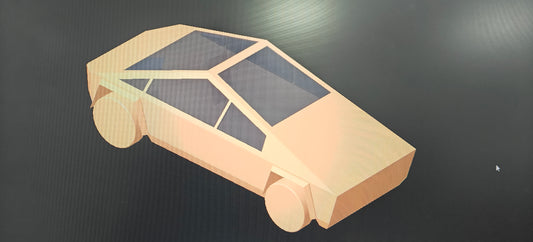 Tesla Cybertruck wooden car